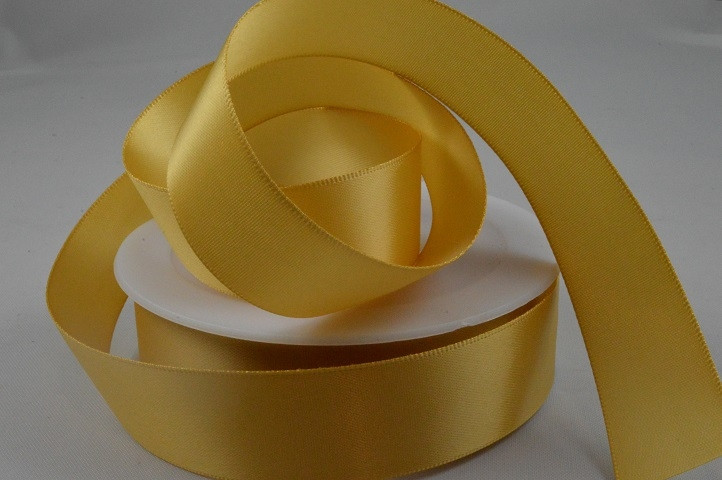 Y478- 10mm  Gold coloured double face satin ribbon x 25 metres!