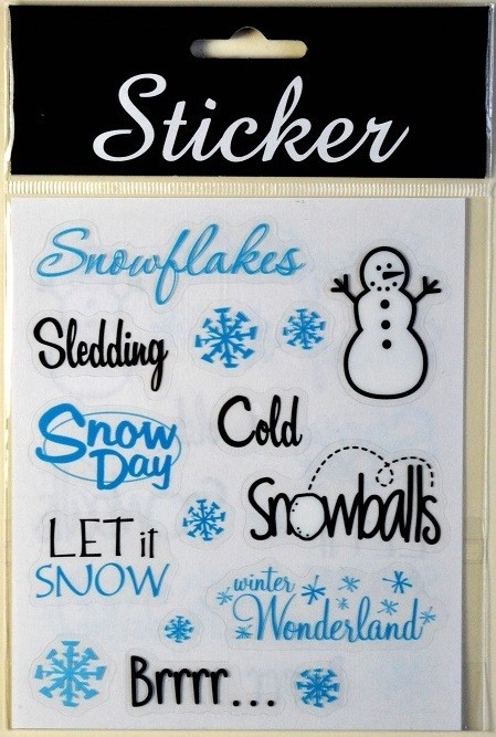 Y644 - Christmas Snowday Themed Stickers-28 Multi