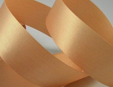 Y726 - 15mm Tan Coloured Woven Edge taffeta ribbon x 50mts