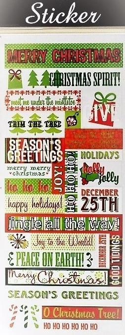 Y804 - Merry Christmas Sticker Selection-28 Multi