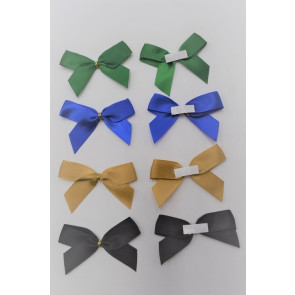 31167 - 15mm Double face satin Pre-tied Mini Bows available in various colours. (A fantastic price of £0.59 for 10 bows)