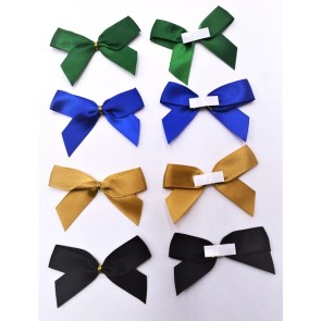 31167 - 15mm Double face satin Pre-tied Mini Bows available in various colours. (A fantastic price of £0.48 for 10 bows)