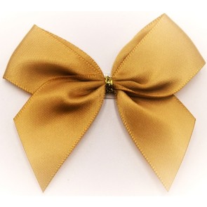 31169 - 25mm Dark Gold Double face satin Mini Bows available in various colours  (6 pieces per pack) 