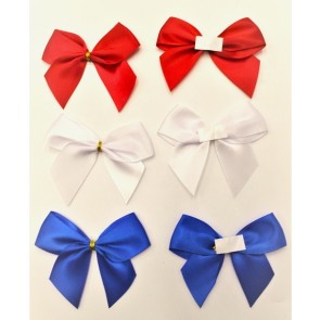 31169 - 25mm Double face satin Pre-tied Mini Bows available in various colours  (A Fantastic price of £0.38 for 6 bows)