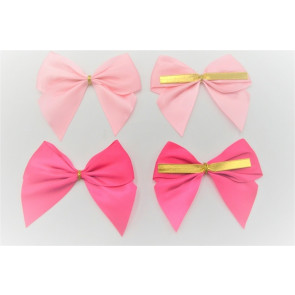 31170 - 40mm Double face satin Pre-tied Mini Bows available in various colours . A Fantastic price of £0.55 for 4 bows