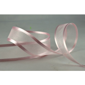 54420 - 10mm, 15mm, 25mm, 40mm & 70mm Satin Sheer Ribbon x 25 Metre Rolls - 32 Baby Pink