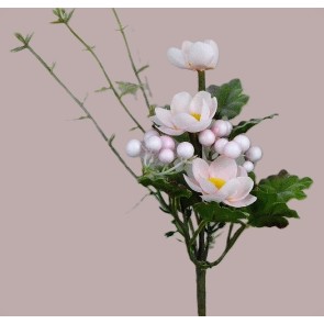 33007 - Spring floral arrangement.  Delicate pink petals surround a bright Yellow centre.  Height  21cms ,  Width  9cms  (approx )