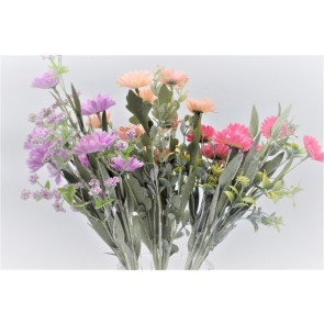 33022 - Pastel Coloured delicate floral petals with foliage.  Height  45cms ,  Width 15cms  (approx) 