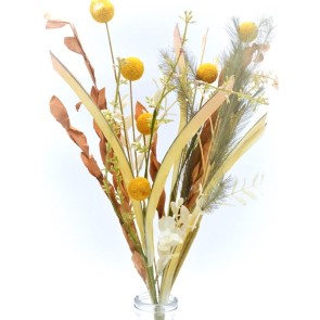 33025 - A delicate floral display with a variety of colours and textures.  Height  52cms ,  Width 25cms  (approx) 