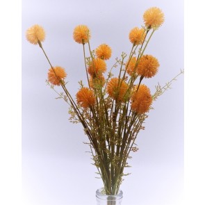 33028 - Pale orange floral display with soft textures of accompanying leaves.  Height  58cms ,  Width 21cms  (approx) 