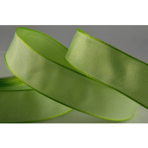 Y721 - 25mm Pale Green  Wired Decorative Florist Ribbon (25 Metres)