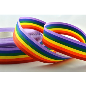 54106 - 25mm & 35mm Gay Pride/ Rainbow Ribbon (10 Metres)