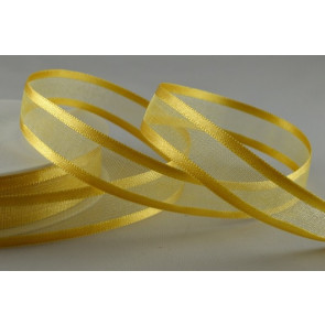 54420 - 10mm Gold Satin Sheer Ribbon x 25 Metre Rolls!