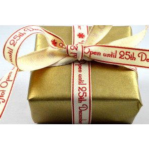 55080 - Do not open until 25th December Christmas Ribbon x 10 Metre Rolls!