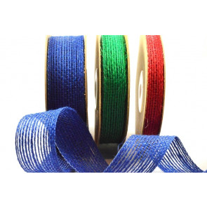 55142  - 10mm / 15mm / 25mm  - Eco Friendly Jute woven edge ribbon available in various colours x 10mts 