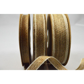55143  - 10mm / 15mm / 25mm  - Natural coloured Eco Friendly Jute woven edge ribbon x 10mts 