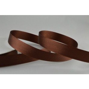 Y871 - 10mm Plain Grosgrain Ribbon x 20 metre rolls-10mm-57 Brown-20 Metres