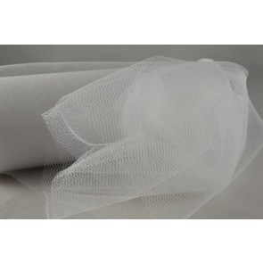 88016 - 150mm White Coloured Nylon Tulle Fabric (10 Metres)