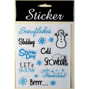 88086 - Christmas Snowday Themed Stickers-28 Multi