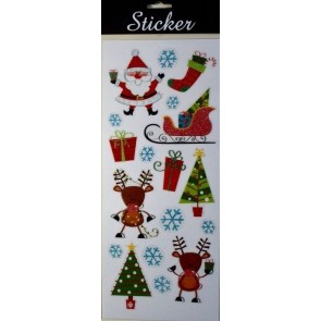 88093 - Reindeer, Sleigh & Santa Christmas Stickers-28 Multi