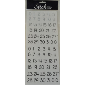 88108 Silver Number Stickers