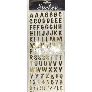 88109 Gold Alphabet Stickers & Numbers