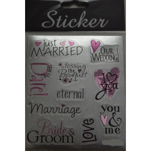 88115 - Just Married Wedding Stickers Selection