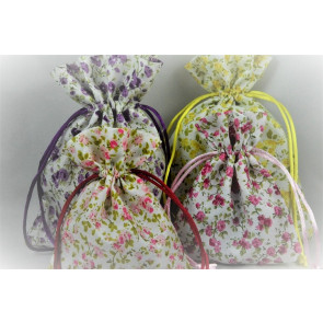 88166 - Set of 3 Small Or Medium Floral Gift Bags with Draw Strings!