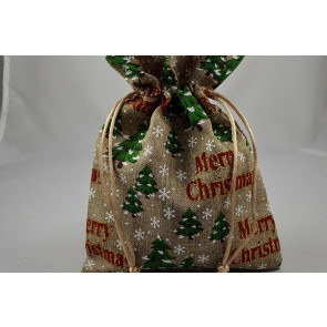 88183 - 185mm x 135mm Merry Christmas Wintery trees and snow flake Gift Bags (3 Bags)