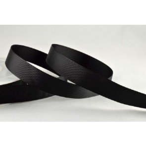 Y870 - 6mm Plain Grosgrain Ribbon x 20 metre rolls-6mm-88 Black-20 Metres