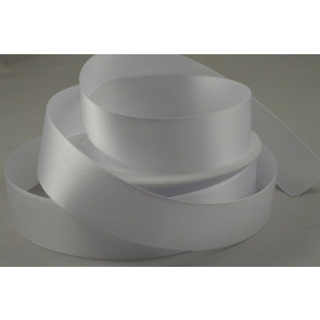 93977 - 10mm White Double Sided Satin x 25 Metre Rolls!