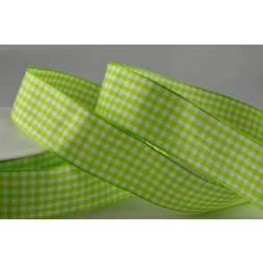 Y1011 - 5mm Gingham Ribbon x 25 Metres