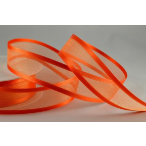 54420 - 10mm Orange Satin Sheer Ribbon x 25 Metre Rolls!