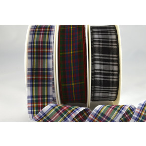 53780 - 12mm, 16mm, 25mm & 38mm Tartan Ribbon (25 Metres)