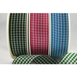 54102 - 5mm, 10mm & 25mm Gingham Ribbon (25 Metres)