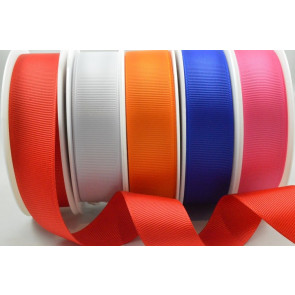 53754 - 6mm, 10mm, 16mm, 22mm & 38mm Plain Grosgrain Ribbon (20 Metres)