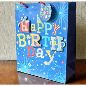 88119 - Small or Medium 3D Happy Birthday Gift Bags & Tag!!