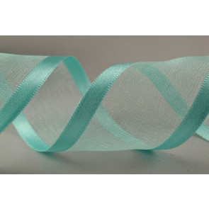 X1 - 40mm Aqua Satin Sheer Ribbon x 20 Metre Rolls!!