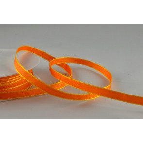 X305 - 54564 - 6mm Woven Edge Coloured Ribbon (20 Metres)-28 Orange