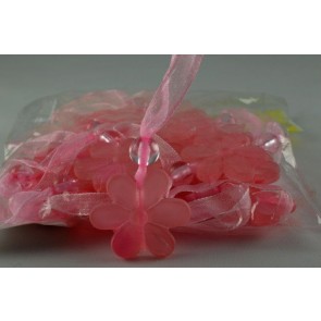 X353 - 24mm Sunflower & Sheer Loop Accessory (24 Pieces per pack)-40mm-30 Pink-1 Pack (12 Pieces)