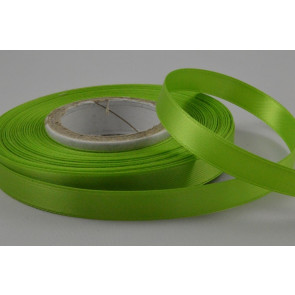 Y470- 10mm Apple Green Double face satin woven edge ribbon x 25 Metre Rolls!