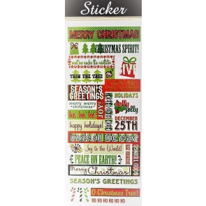 Y804 - Merry Christmas Sticker Selection-28 Multi