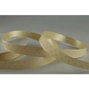 Y933 - 10mm Polka Dot Ribbon (20 Metres)-51 Ivory