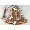 88031 - Wooden Christmas Bell Decoration (1 Piece)