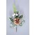 22013 - Snow Covered Pine Cone & Leaves Christmas Pick. Measures - 14cm Height x 10cm Width.