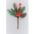 22032 - Triple Leafed Holly & Pine Cone Christmas Pick. Measures - 13cm Height x 10cm Width.