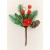 22032 - Triple Leafed Holly & Pine Cone Christmas Pick. Measures - 13cm Height x 10cm Width.