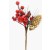 22046 - Holly & Layered Berries Christmas Pick. Measures - 22cm Height x 13cm Width.