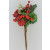 22053 - Green leaves and Red berries - floral pick.  Measures  Height 230mm  ,   Width  140mm 