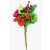 22053 - Green leaves and Red berries - floral pick.  Measures  Height 230mm  ,   Width  140mm 